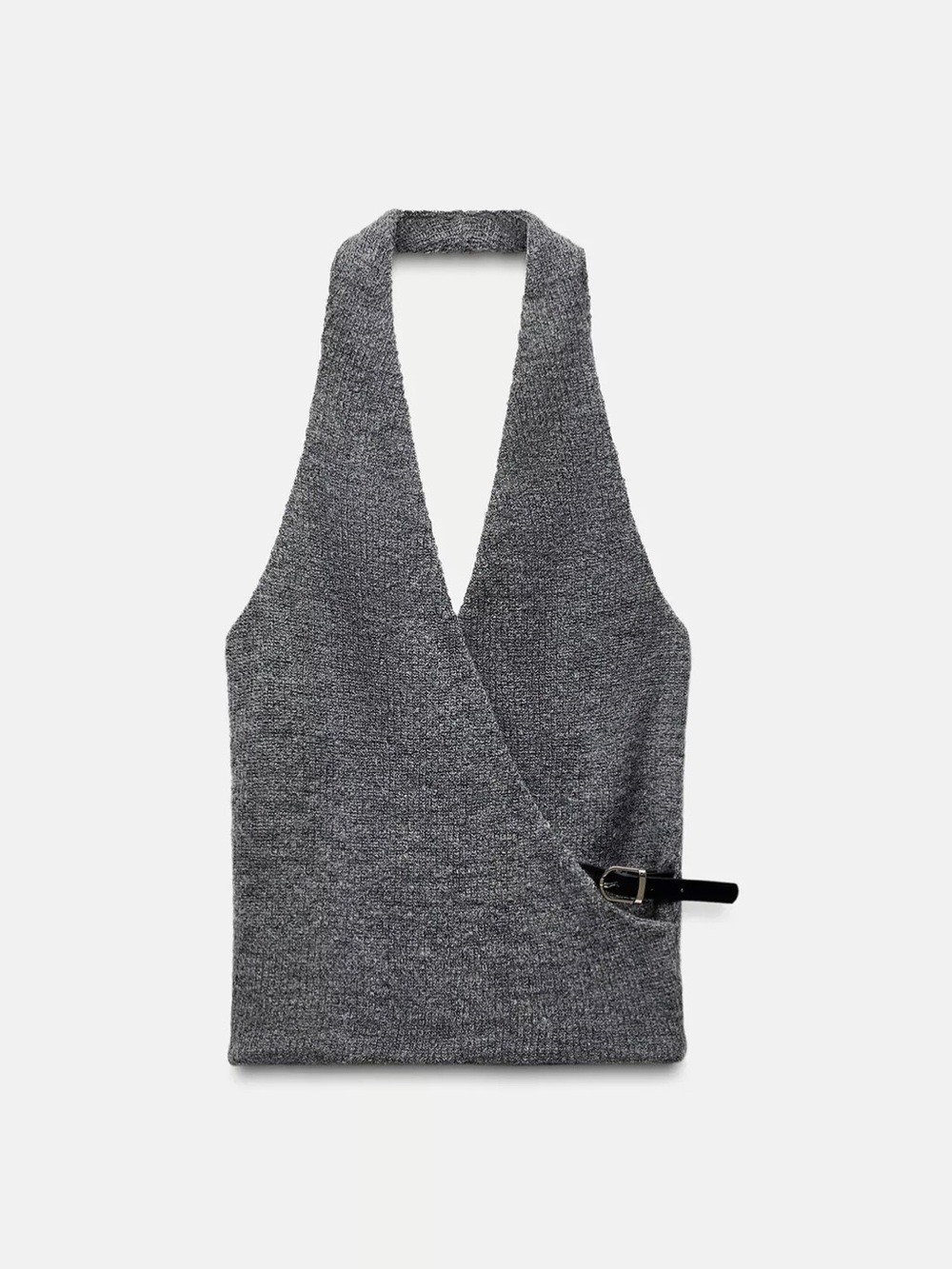Zara Dark Gray Knit Halter Tank Top